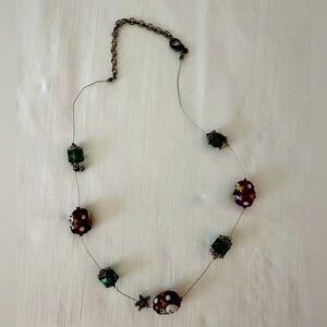Christmas Glass Beaded Necklace